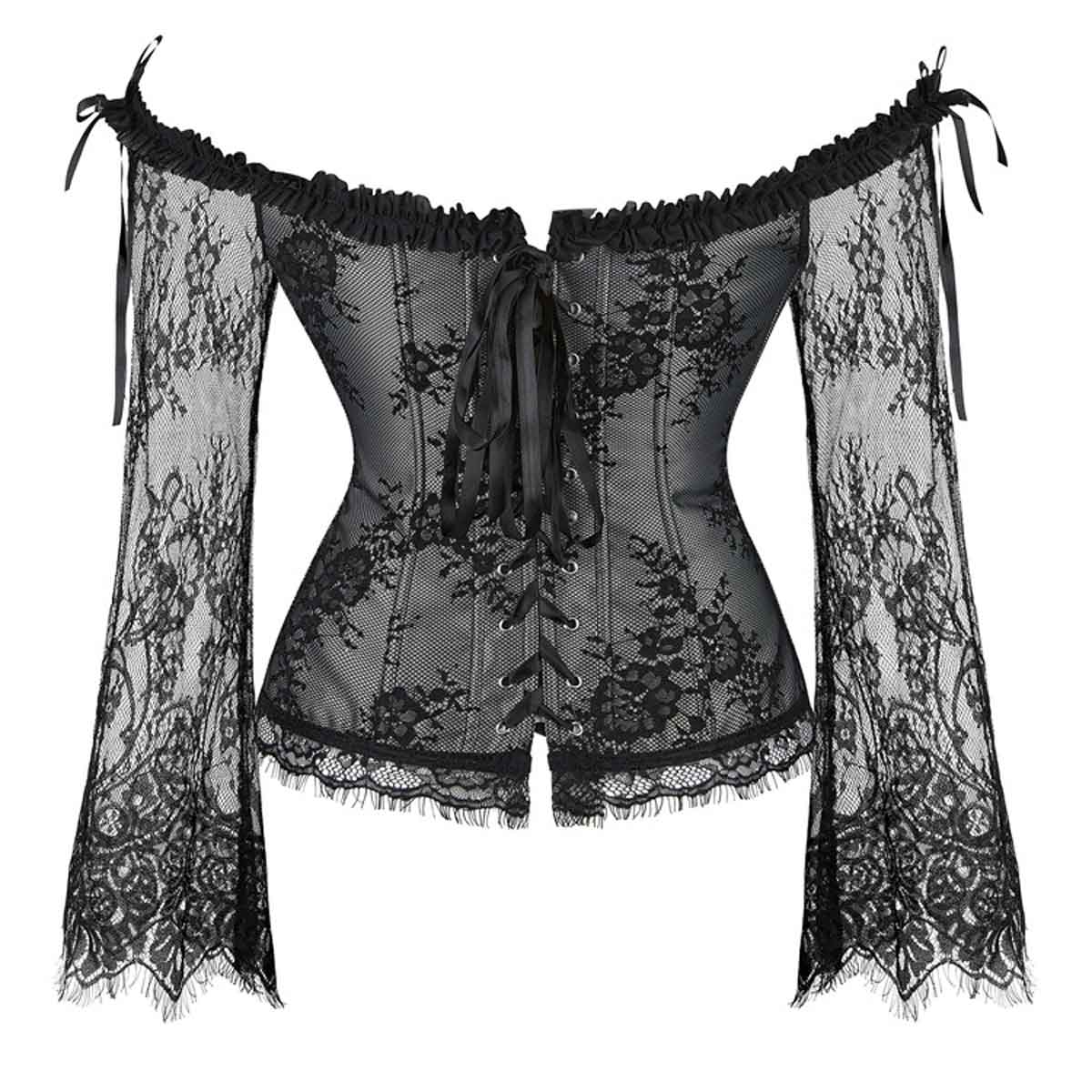 Women Gothic Long Sleeve Corset