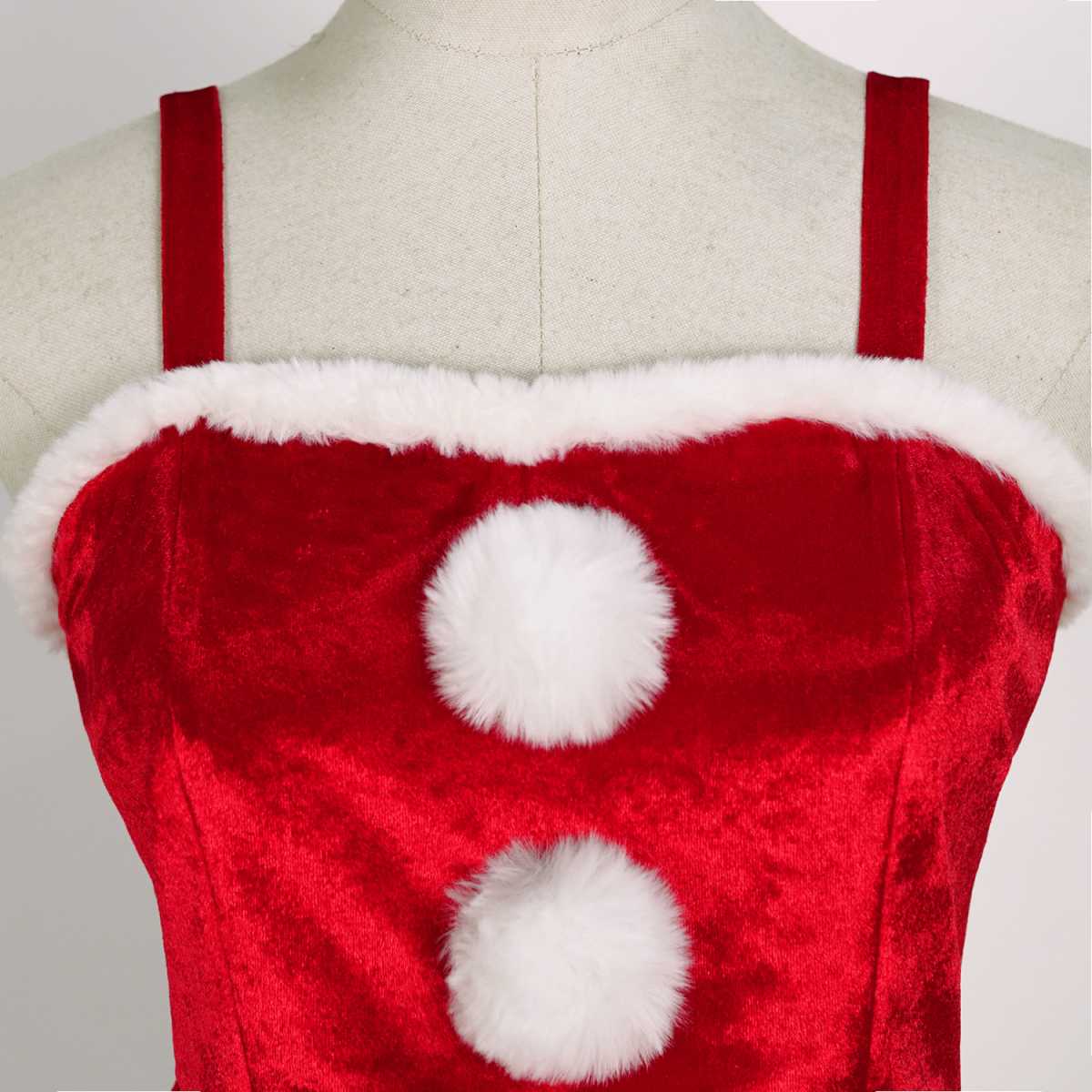 Red Christmas Dress Womens Festive Party Set