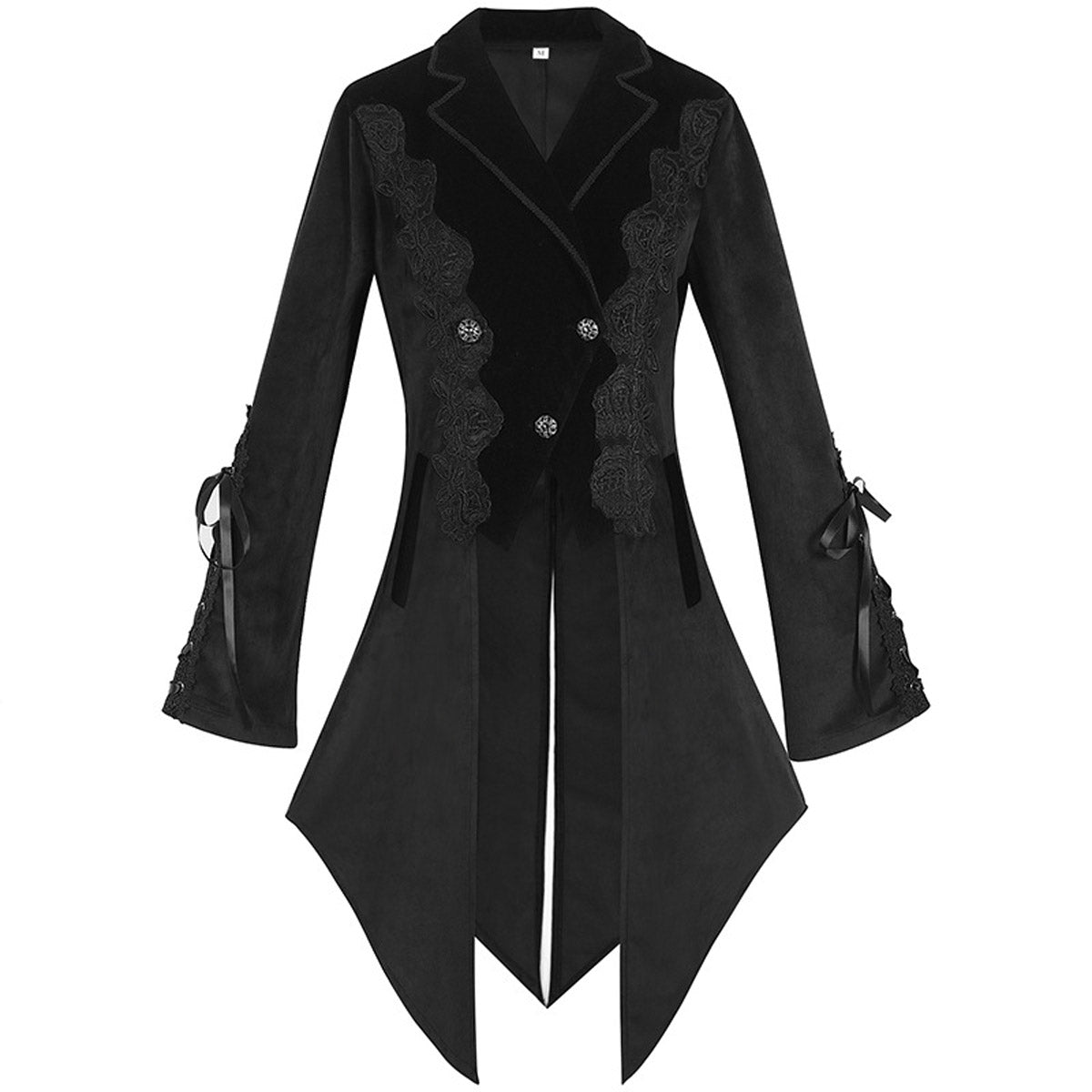 Black Retro Goth Coat For Women