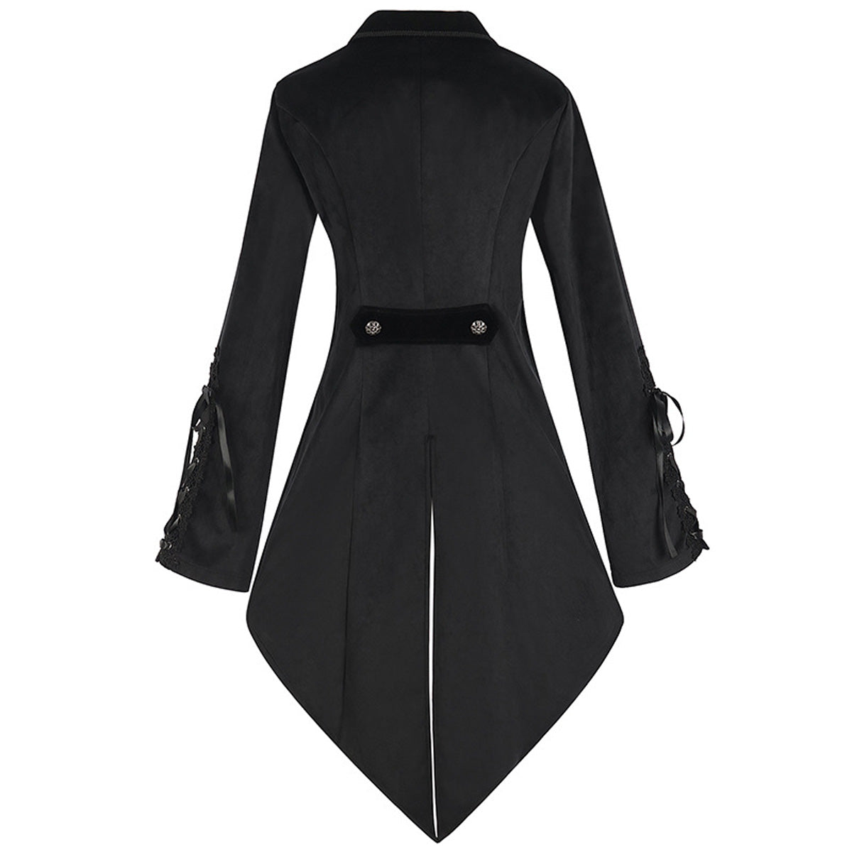 Black Retro Goth Coat For Women