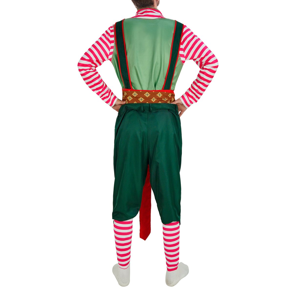 Mens Funny Xmas Costume 4PCS Christmas Overall Outfit