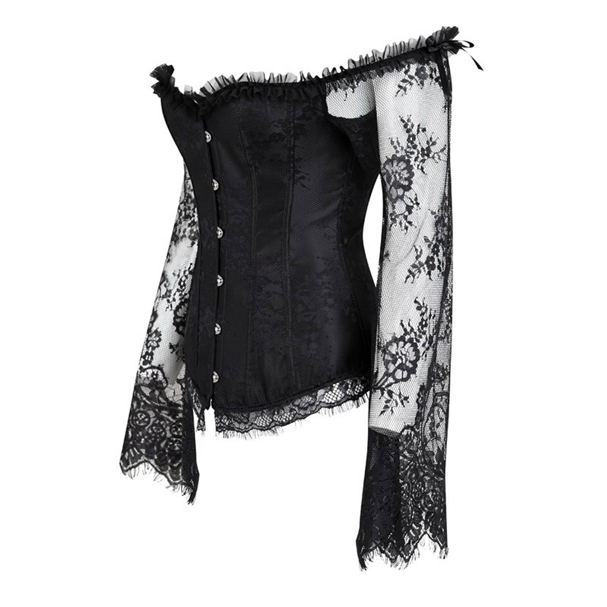 Women Gothic Long Sleeve Corset