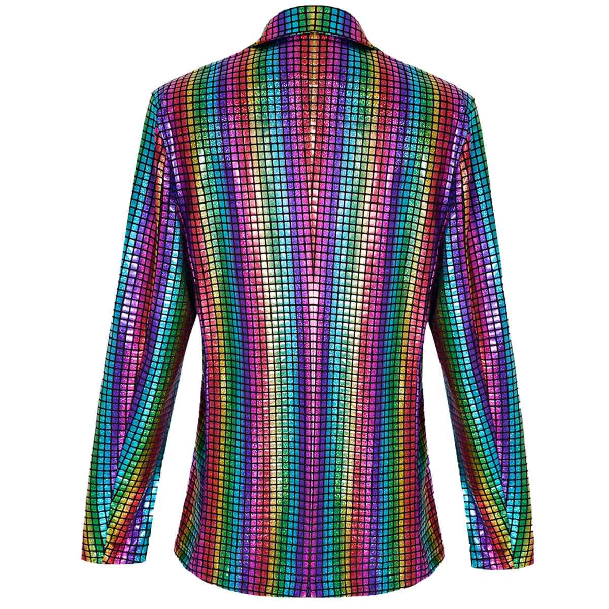 Mens Halloween Costume 70s Disco Outfit Sequined Jacket