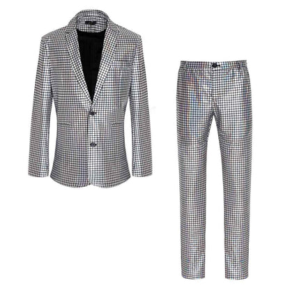 70s Disco Outfit Set Sequined Jacket Pants Halloween Costume