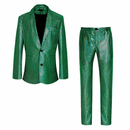 70s Disco Outfit Set Sequined Jacket Pants Halloween Costume