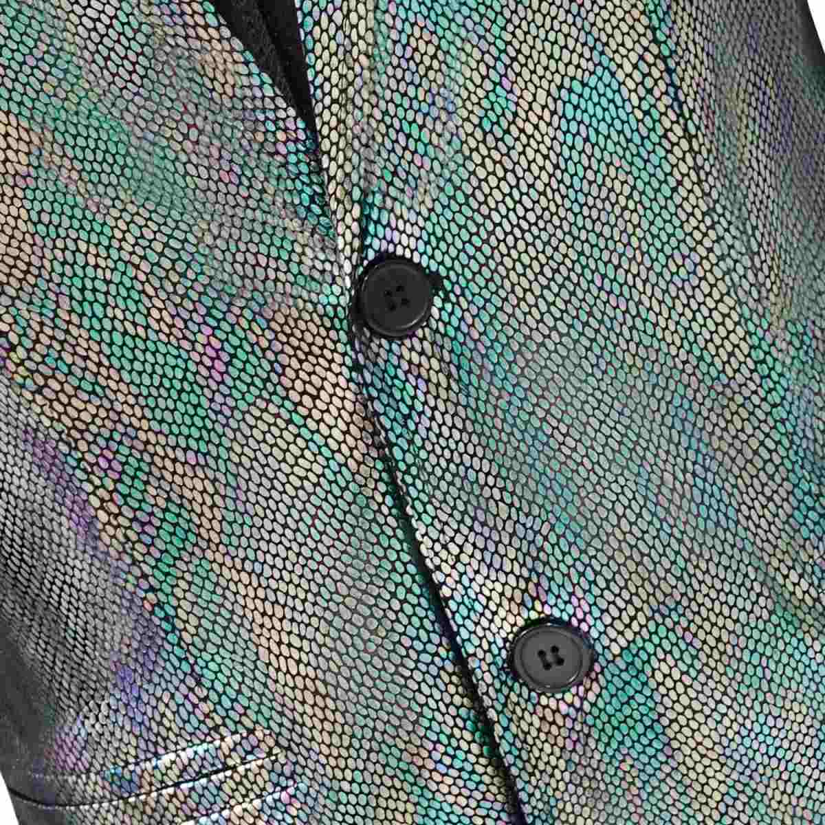 Mens 70s Disco Sequin Suit Shiny Slim Fit Party Outfit