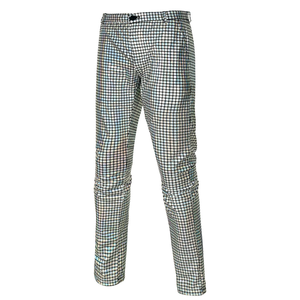 70s Style Metallic Sequin Straight Leg Pants