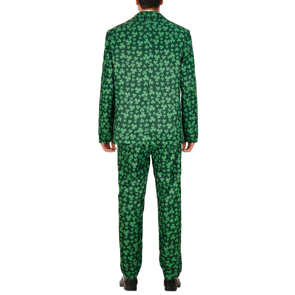 Adult St Patricks Day Outfit Mens Green Festival Suit Set With Tie