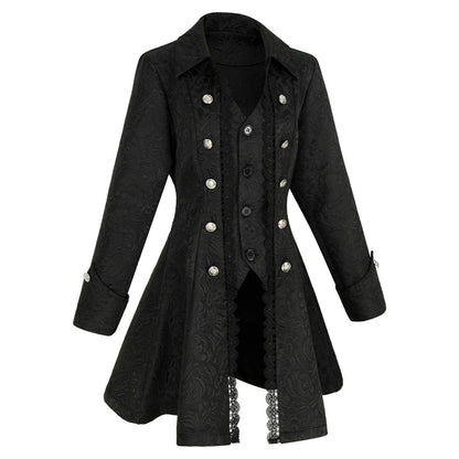 Womens Medieval Gothic Jacket Adult Vintage Pirate Coat