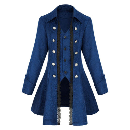 Womens Medieval Gothic Jacket Adult Vintage Pirate Coat