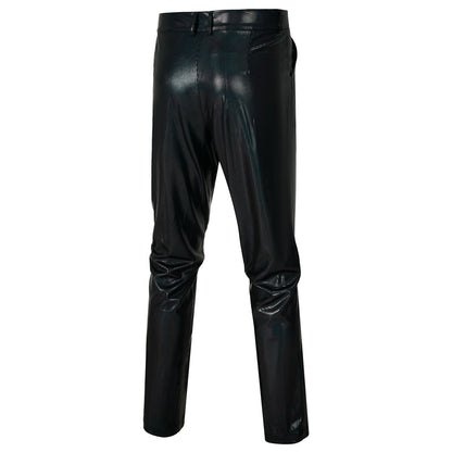 Black Stylish Disco Metallic Sequin Embellished Trousers