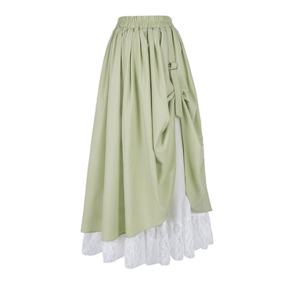 Elegant Renaissance Medieval Dress Victorian Womens Maxi Skirt