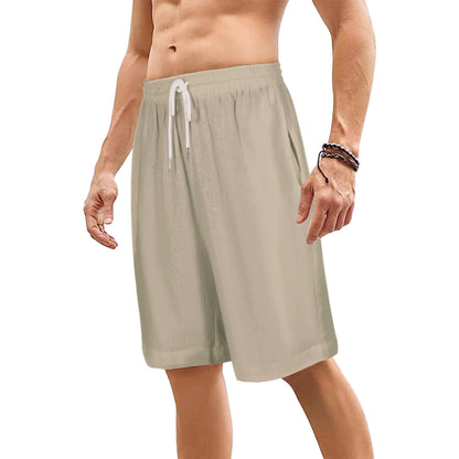 Mens Lightweight Breathable Linen Shorts