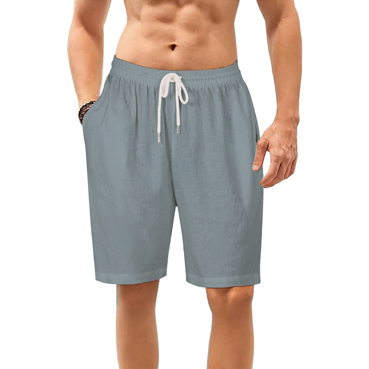 Mens Lightweight Breathable Linen Shorts