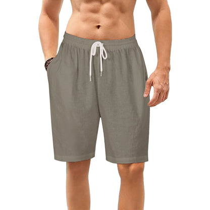 Mens Lightweight Breathable Linen Shorts