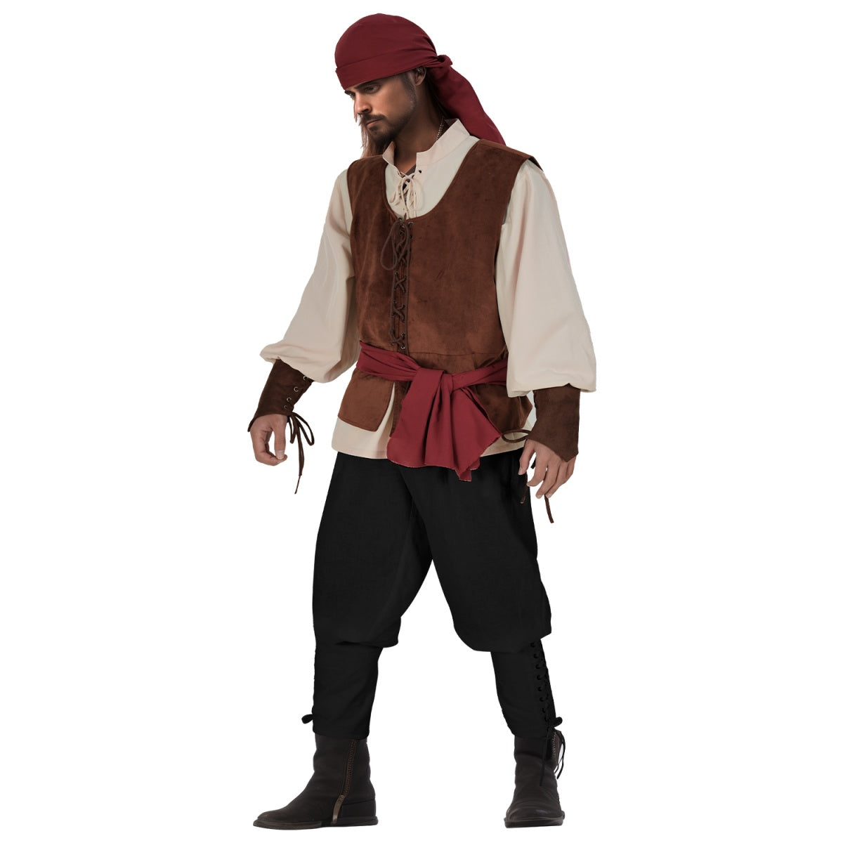 Pirate Costume Set For Adults Halloween Themed Party Outfit