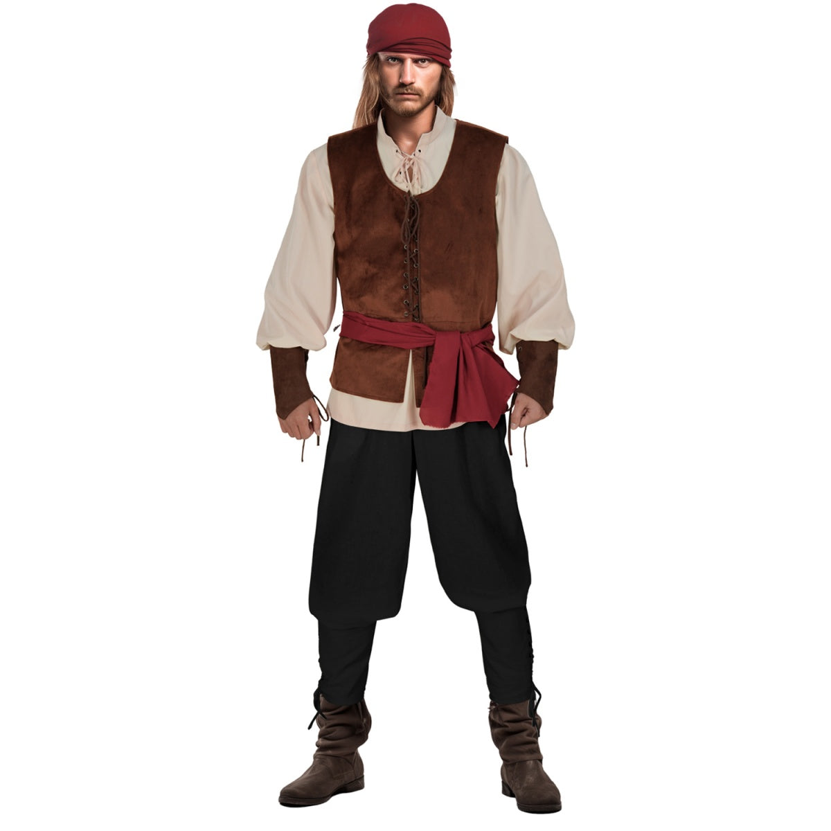 Pirate Costume Set For Adults Halloween Themed Party Outfit