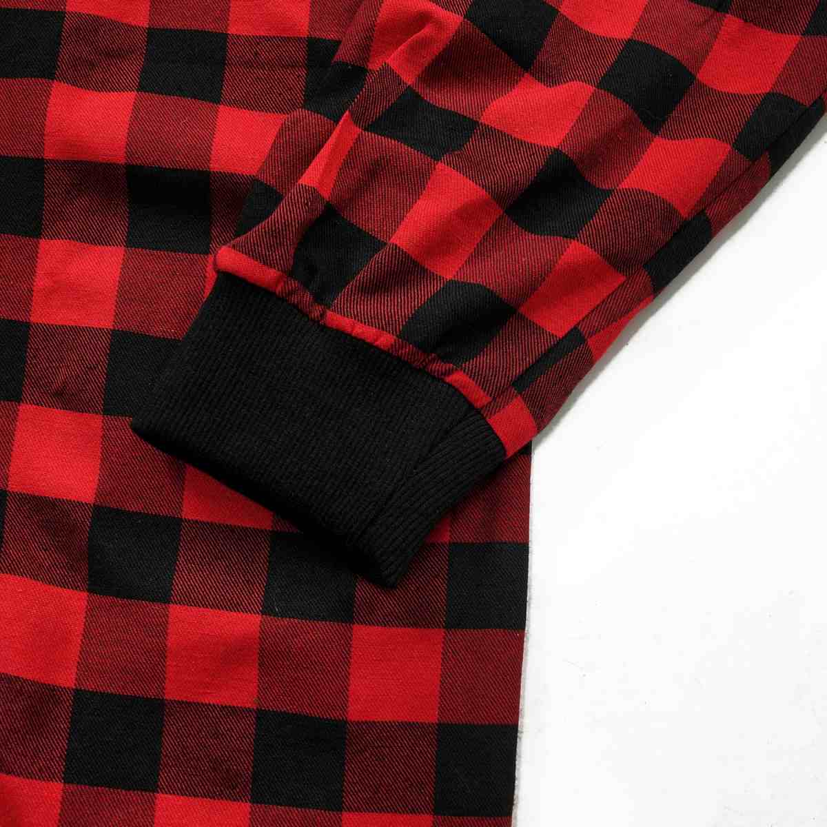 Unisex Black Red Plaid Christmas Onesie Pajamas