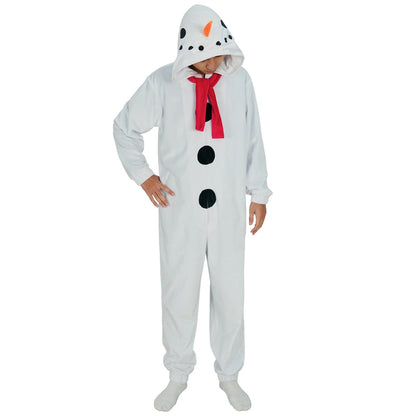 White Snowman Costume Christmas Onesie Pajamas