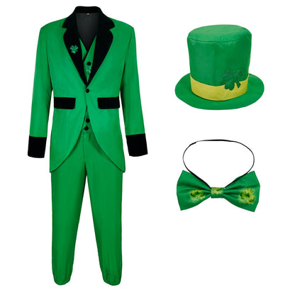 St Patricks Day Outfit Mens Leprechaun Costumes Green Irish Clothing