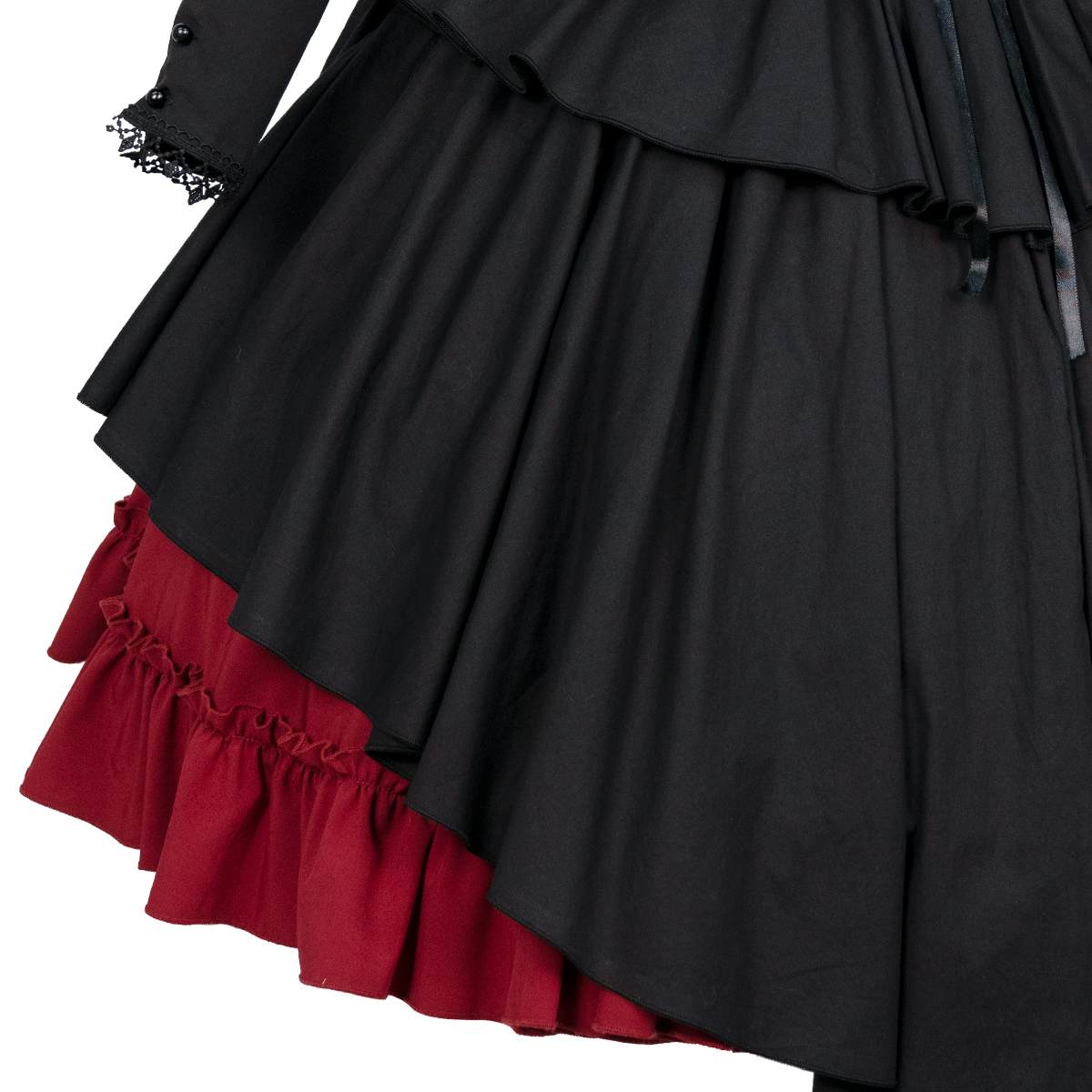 Two Pieces Gothic Dress Set Women Vintage Medieval Outfit