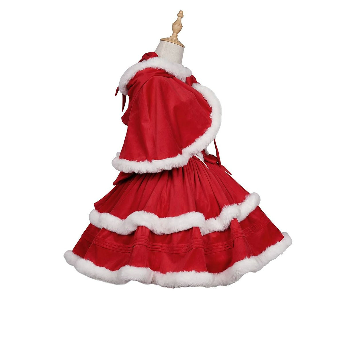 Womens Christmas Party Dress With Cape