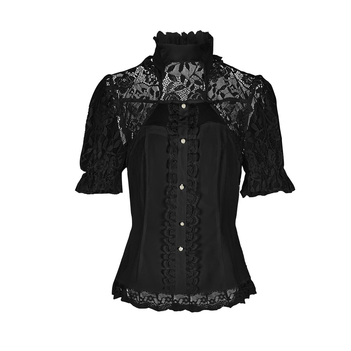 Victorian Pirate Shirt Womens Lace Top Gothic Costume