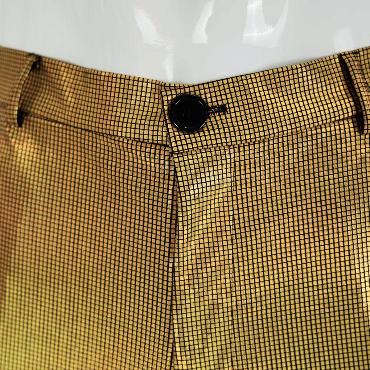 Yellow Glittering Metallic Sequin Disco Dance Pants